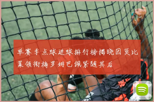 单赛季点球进球排行榜揭晓因莫比莱领衔梅罗姆巴佩紧随其后